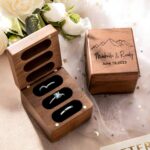 Hold Your Love Story Close – Triple Walnut Ring Box for Cherished Moments Between Two Hearts - Image 2