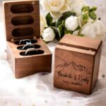 Hold Your Love Story Close – Triple Walnut Ring Box for Cherished Moments Between Two Hearts - Image 3