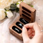Hold Your Love Story Close – Triple Walnut Ring Box for Cherished Moments Between Two Hearts - Image 4