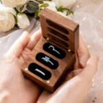 Hold Your Love Story Close – Triple Walnut Ring Box for Cherished Moments Between Two Hearts - Image 7