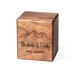 Triple walnut ring box for cherished moments