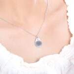 Embrace Every Moment – Water Drop Necklace with Birthstone & Fingerprint – A Cherished Gift for Loved Ones - Image 7