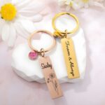 Carry Her Story Close – Birth Flower & Name Keychain – A Thoughtful Keepsake for Women - Image 5