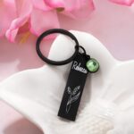 Carry Her Story Close – Birth Flower & Name Keychain – A Thoughtful Keepsake for Women - Image 6