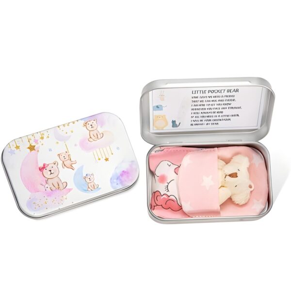 Pocket-sized stuffed bear gift for little hearts