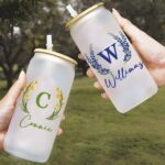 Celebrate Life’s Bloom – Custom Birth Flower Glass Tumbler with Name – A Cherished Keepsake for Loved Ones - Image 2