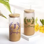 Celebrate Life’s Bloom – Custom Birth Flower Glass Tumbler with Name – A Cherished Keepsake for Loved Ones - Image 3