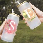 Celebrate Her Story – Custom Birth Flower Glass Tumbler – A Cherished Keepsake for Mom or Her Special Day - Image 2