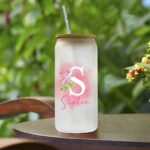 Celebrate Her Story – Custom Birth Flower Glass Tumbler – A Cherished Keepsake for Mom or Her Special Day - Image 5