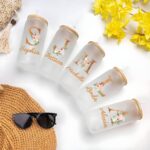 Embrace Every Sip – Floral Initial & Name Glass Tumbler with Bamboo Lid – A Cherished Keepsake for Her Special Moments - Image 4