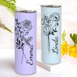 Embrace Every Sip – Custom Birth Flower Travel Tumbler – A Cherished Keepsake for Loved Ones - Image 3