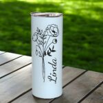 Embrace Every Sip – Custom Birth Flower Travel Tumbler – A Cherished Keepsake for Loved Ones - Image 4