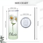 Embrace Every Sip – Custom Birth Flower Tumbler with Name – A Heartfelt Keepsake for Loved Ones - Image 11