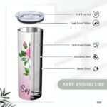 Embrace Every Sip – Custom Birth Flower Tumbler with Name – A Heartfelt Keepsake for Loved Ones - Image 13