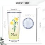 Embrace Every Sip – Custom Birth Flower Stainless Steel Tumbler – A Cherished Keepsake for Loved Ones - Image 11