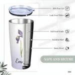Embrace Every Sip – Custom Birth Flower Stainless Steel Tumbler – A Cherished Keepsake for Loved Ones - Image 13
