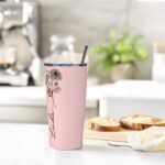 Embrace Your Story – Birth Flower & Name Travel Tumbler – A Cherished Companion for Her Special Moments - Image 8