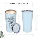Celebrate Her Story – Custom Birth Flower Tumbler with Name – A Cherished Keepsake for Special Moments - Image 13