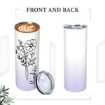 Embrace Every Sip – Custom Birth Flower Stainless Steel Tumbler – A Thoughtful Keepsake for Her Special Moments - Image 13