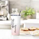 Embrace Every Sip – Birth Flower Gradient Travel Tumbler – A Cherished Keepsake for Loved Ones - Image 7