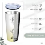 Celebrate Her Story – Birth Flower Gradient Tumbler with Name – A Cherished Keepsake for Sisters and Friends - Image 14