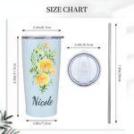 Embrace Your Birth Month’s Bloom – Watercolor Birth Flower Tumbler with Name – A Cherished Keepsake for Her Special Day - Image 12