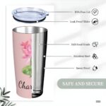 Embrace Your Birth Month’s Bloom – Watercolor Birth Flower Tumbler with Name – A Cherished Keepsake for Her Special Day - Image 14