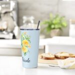Embrace Your Birth Month’s Bloom – Watercolor Birth Flower Tumbler with Name – A Cherished Keepsake for Her Special Day - Image 7