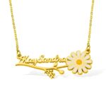 Embrace Your Bloom – Delicate Daisy Name Necklace – A Cherished Treasure for Her - Image 2