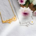 Embrace Your Bloom – Delicate Daisy Name Necklace – A Cherished Treasure for Her - Image 5