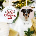 Celebrate Their First Christmas – Custom Ceramic Pet Ornament – For Cherished Moments with Your Furry Friend - Image 2