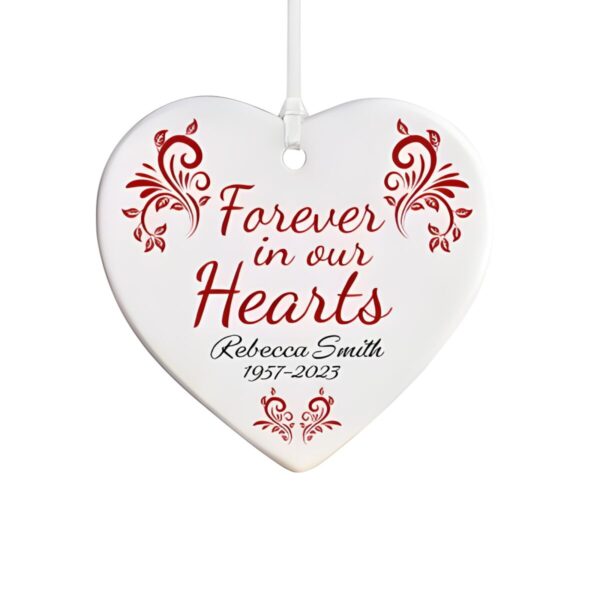 Custom heart ornament for Christmas keepsake