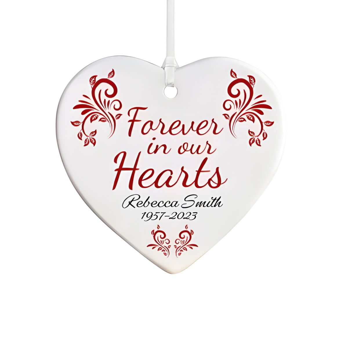 Custom heart ornament for Christmas keepsake