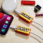 Embrace Playful Organization – Custom 3D Printed USB Cable with Brick Name Tag – For Loved Ones Who Treasure Style and Function - Image 3