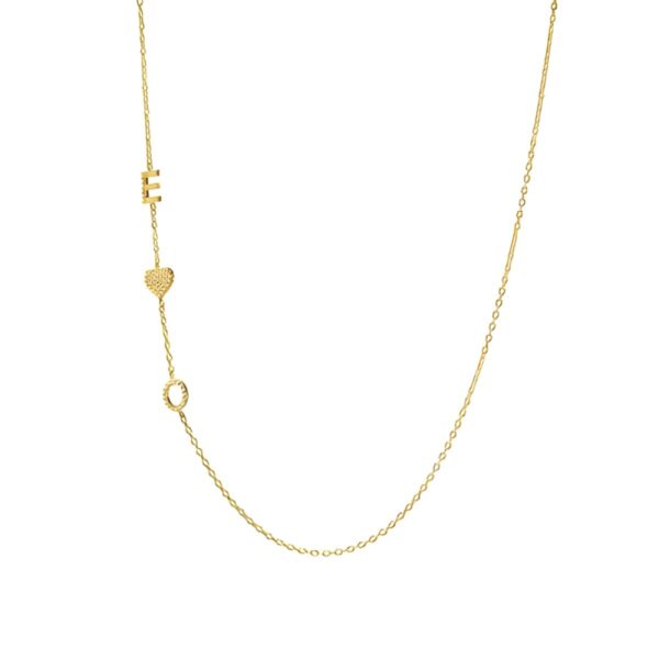 sideways sterling silver necklace for personalized elegance