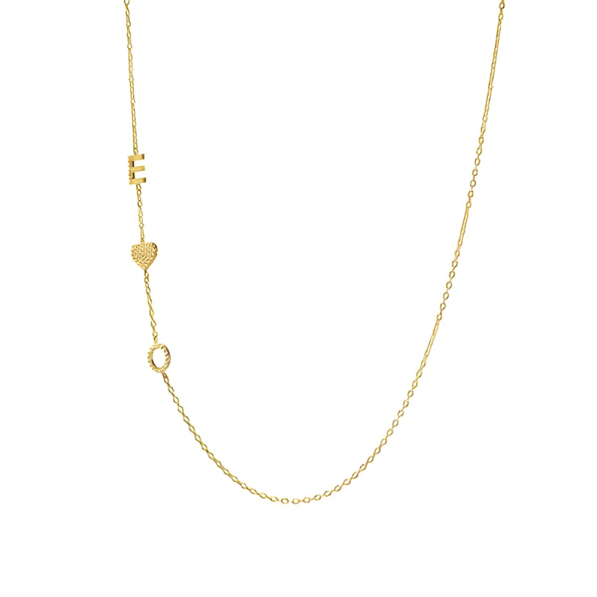 sideways sterling silver necklace for personalized elegance