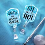 Carry Care & Compassion – Acrylic IV Bag Badge Reel – For Nurses, Doctors, and Dentists - Image 2