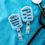 Carry Care & Compassion – Acrylic IV Bag Badge Reel – For Nurses, Doctors, and Dentists - Image 3