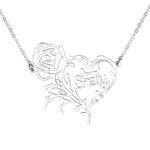 Personalized water drop name necklace close-up