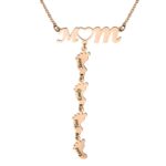 Embrace Motherhood's Heartbeat – Custom Mom Necklace with Baby Footprints – A Cherished Keepsake for New Moms - Image 2