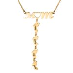 Embrace Motherhood's Heartbeat – Custom Mom Necklace with Baby Footprints – A Cherished Keepsake for New Moms - Image 3