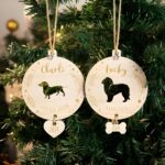 Celebrate Your Dog's First Christmas – Custom Wooden Silhouette Ornament – For Cherished Pet Lovers - Image 7
