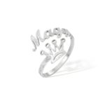 Wear Your Majesty – Custom Name Crown Ring – A Regal Treasure for Her - Image 2