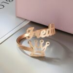 Wear Your Majesty – Custom Name Crown Ring – A Regal Treasure for Her - Image 5
