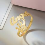 Wear Your Majesty – Custom Name Crown Ring – A Regal Treasure for Her - Image 6
