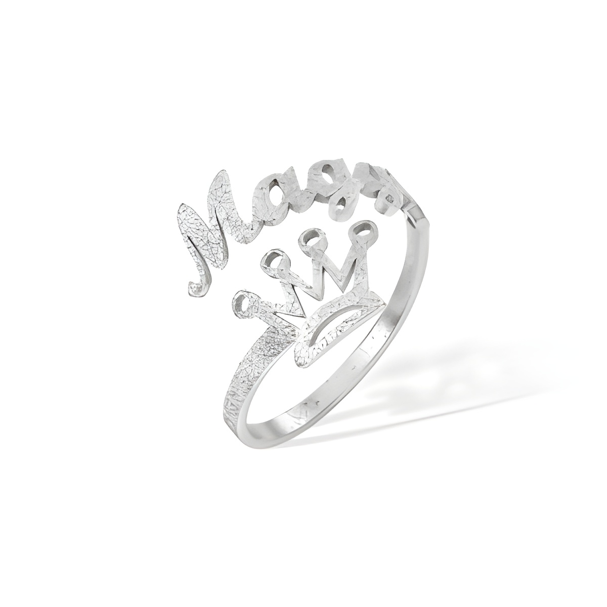 Custom name crown ring for her
