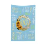 Wrap in Warmth and Wonder – Custom Floral Wreath Flannel Blanket – A Cherished Keepsake for Every Season - Image 4