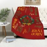 Wrap in Warmth and Wonder – Custom Floral Wreath Flannel Blanket – A Cherished Keepsake for Every Season - Image 7