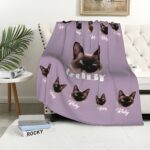 Wrap in Love – Custom Pet Name & Photo Flannel Blanket – A Cherished Keepsake for Pet Lovers - Image 3