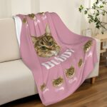 Wrap in Love – Custom Pet Name & Photo Flannel Blanket – A Cherished Keepsake for Pet Lovers - Image 5